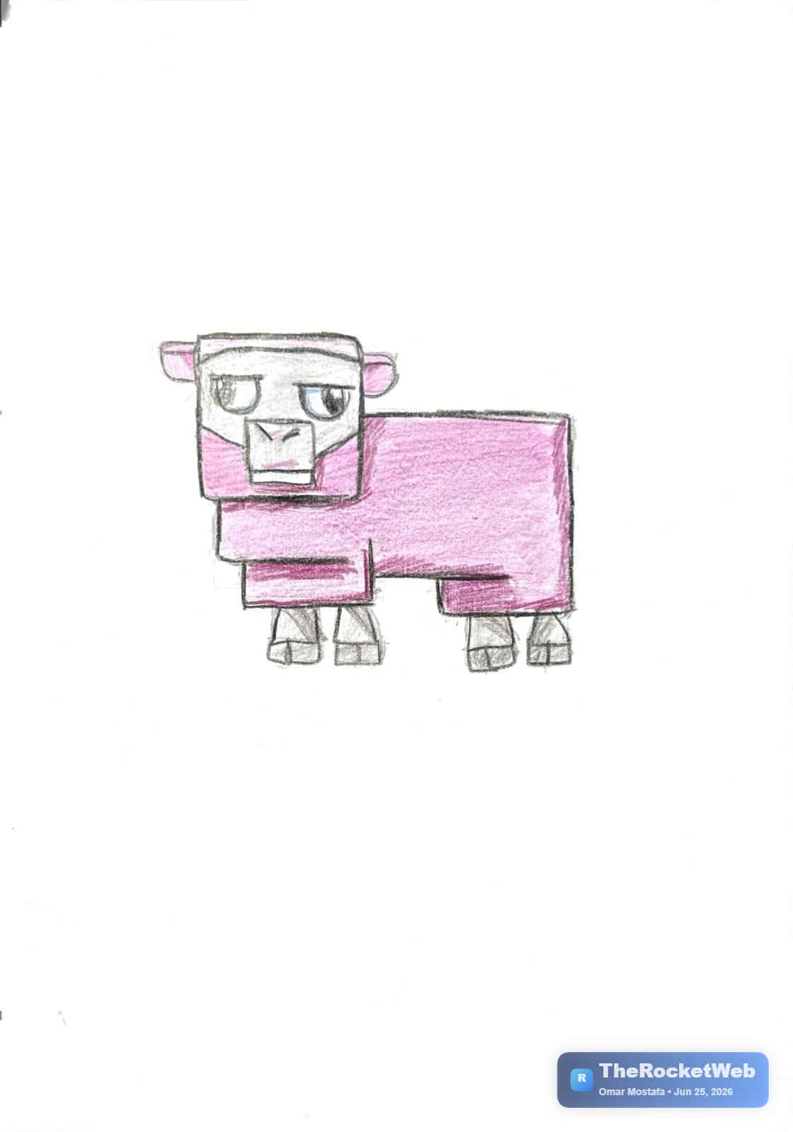 pink sheep Minecraft movie