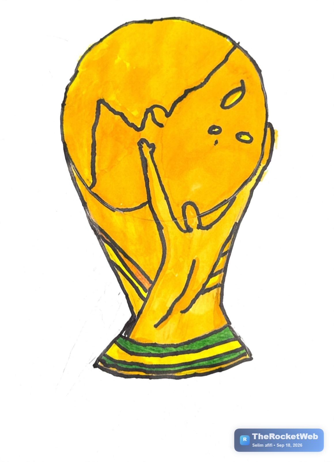 كاس العالم 2026 — سليم كاس العالم 2026 — سليم — كاس العالم 2026 هي صوره لكاس العالم 2026.
ادوات الصوره هي قلم رصاص و ماركيرس .