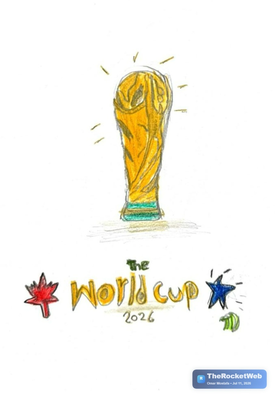 The FIFA World Cup 2026 — Omar Mostafa — The FIFA World Cup is a simple drawing inspired by the World Cup. It was created using a pencil and colored pencils.